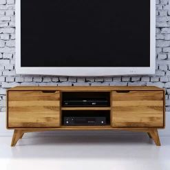 Wohnen 134cm breiter TV Unterschrank aus Holz - Eavy I