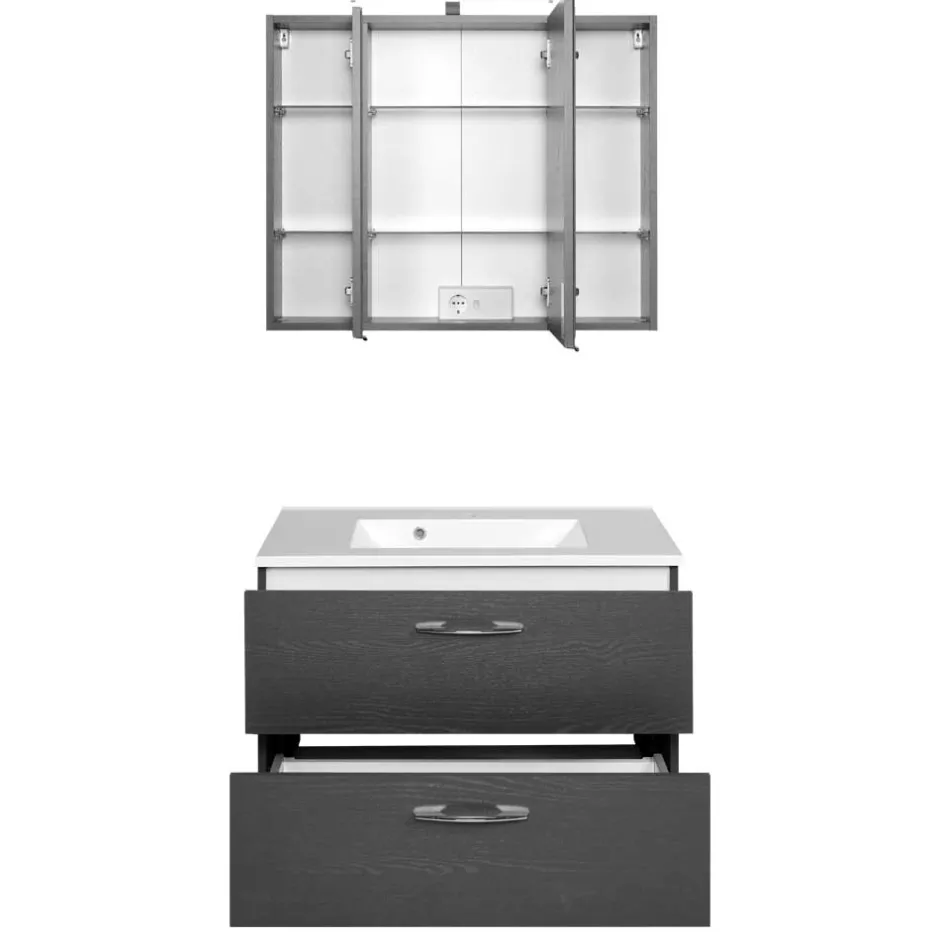 80cm breiter Waschtisch & Spiegelschrank - Juventuda (zweiteilig)^Wohnen Online