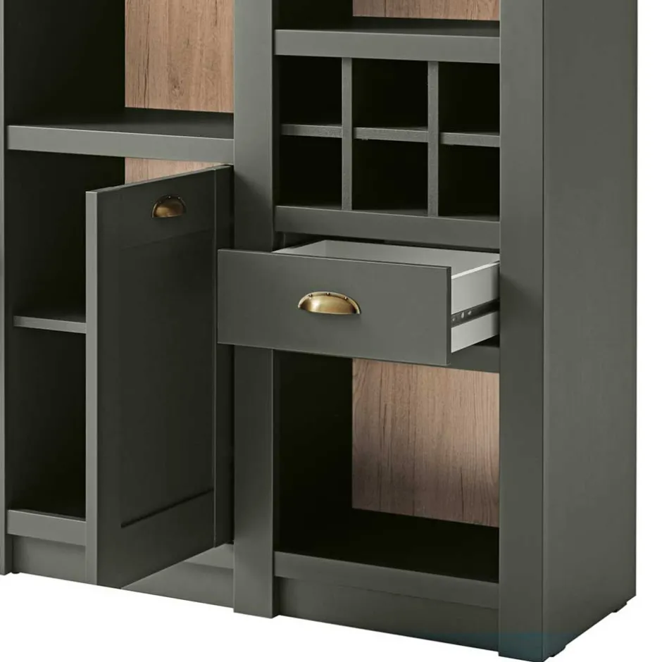 147cm breites Landhaus Regal in Graugrün - Eylan^Wohnen Hot