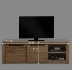 Wohnen 160cm breites TV Lowboard mit Doppeltür - Nelenia