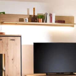 160cm breites Wandboard in Holzoptik Eiche - Nikdus^Wohnen