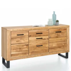 Wohnen 158cm Design Sideboard in Wildeiche teilmassiv - Arello