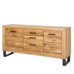 Wohnen 158cm Design Sideboard in Wildeiche teilmassiv - Arello