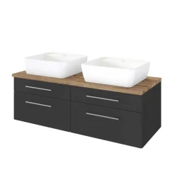 120cm Doppelwaschplatz in Grau Wildeiche - Estregos^Wohnen Online