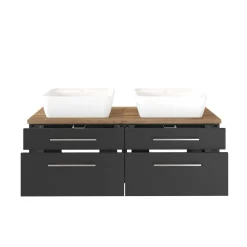 120cm Doppelwaschplatz in Grau Wildeiche - Estregos^Wohnen Online