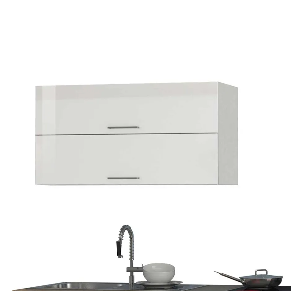 Wohnen 330cm Einbauküchenzeile in Weiß - Cuneo (achtteilig)