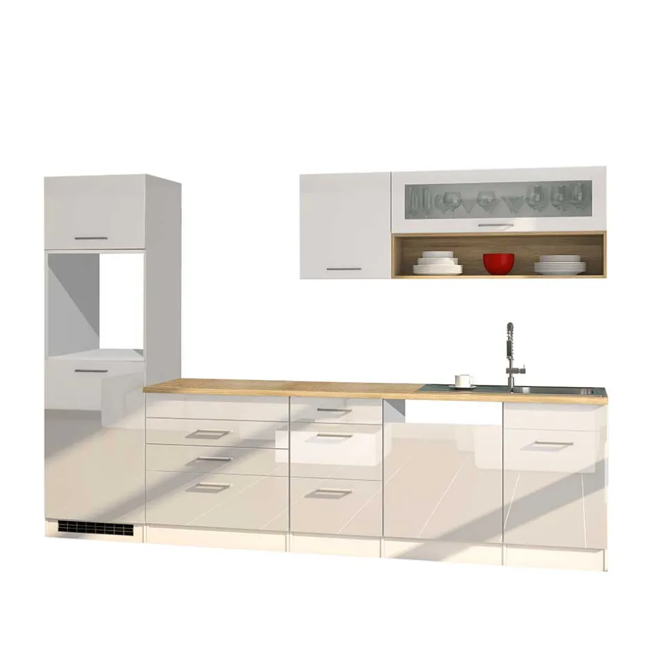 300cm Fertige Küche ohne Einbaugeräte - Cuneo (achtteilig)^Wohnen Hot
