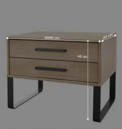 48cm hohe Nachtkommode zweifarbig - Licruva^Wohnen Sale