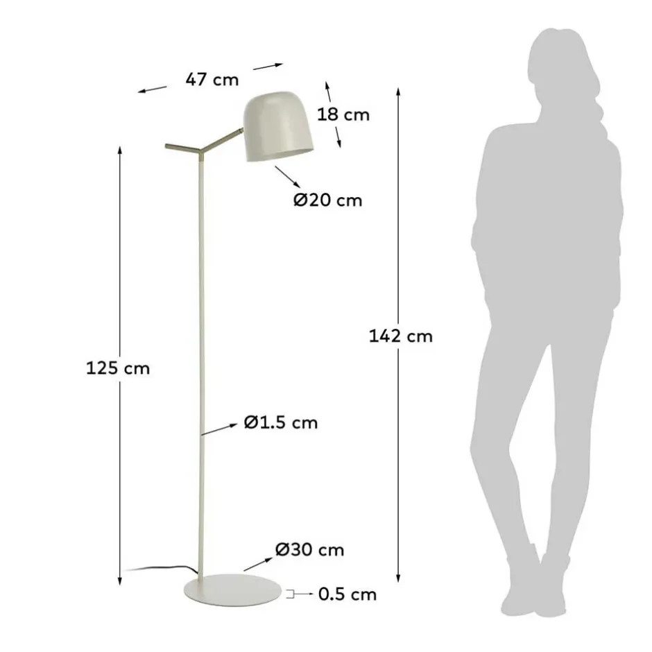142cm hohe Stehleuchte aus Metall mehrfarbig - Mossin^Wohnen Outlet