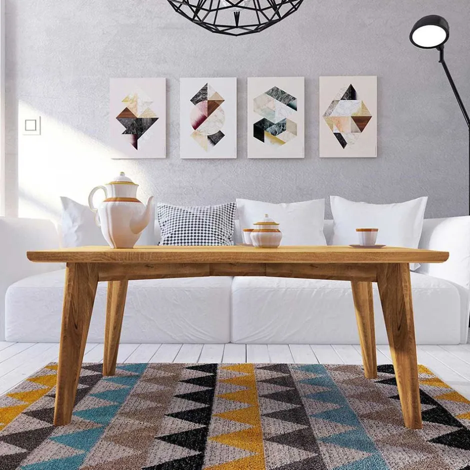 48cm hoher Holz Couchtisch aus Wildeiche - Eavy^Wohnen Online