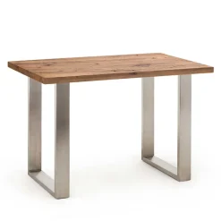 107cm hoher Tisch aus Eiche Dunkel & Edelstahl - Venerdi^Wohnen Sale