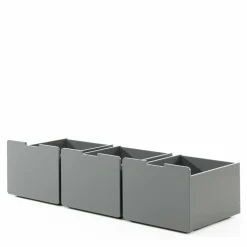 Kinder Wohnen 83cm hohes Kinder Hochbett in Grau lackiert - Quado