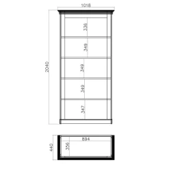 367cm Landhaus Anbauwand Set - Diatara (vierteilig)^Wohnen Online