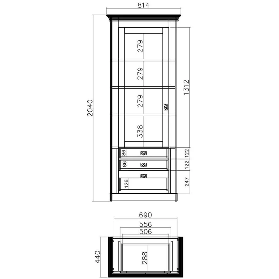 367cm Landhaus Anbauwand Set - Diatara (vierteilig)^Wohnen Online