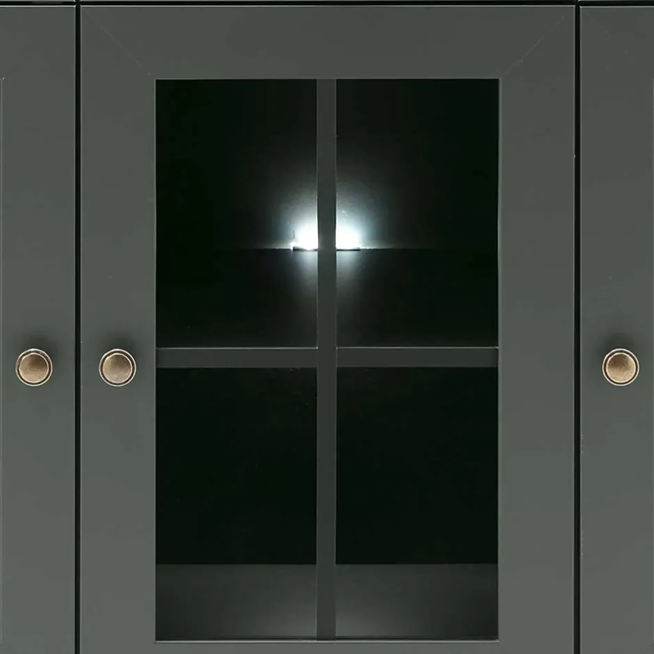 Wohnen 130cm Landhaus Sideboard in Dunkelgrün - Niestov