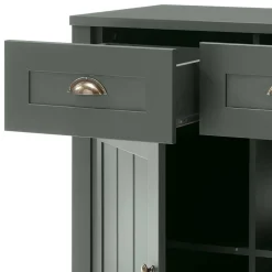 Wohnen 130cm Landhaus Sideboard in Dunkelgrün - Niestov