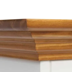 Wohnen 130cm Landhaus-Kommode mit Glaseinsatz - Bordona