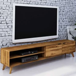 Wohnen 220cm lange TV Kommode aus Wildeiche - Eavy