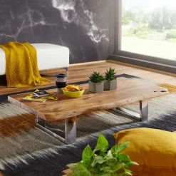 25cm niedriger Sofatisch mit Baumkante - Medesso^Wohnen Online