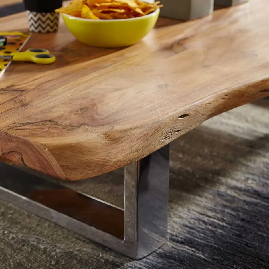 25cm niedriger Sofatisch mit Baumkante - Medesso^Wohnen Online