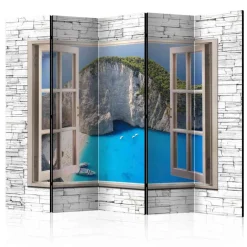 225cm Paravent Mauerwand mit Fenster - Gosca^Wohnen Best