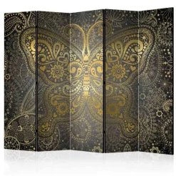 Kinder Wohnen 225cm Paravent Schmetterling & Ornamente - Laipur