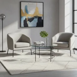 60cm runder Couchtisch mit Glasplatte - Prakto^Wohnen Sale