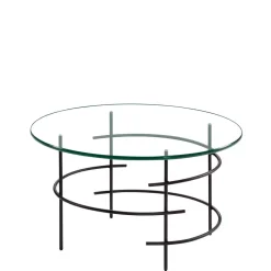 60cm runder Couchtisch mit Glasplatte - Prakto^Wohnen Sale