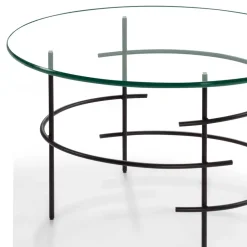 60cm runder Couchtisch mit Glasplatte - Prakto^Wohnen Sale