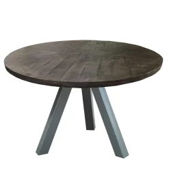 120cm runder Holz Esstisch in Grey Wash - Nicoletta^Wohnen Hot