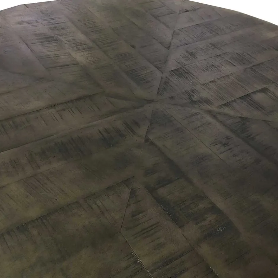 120cm runder Holz Esstisch in Grey Wash - Nicoletta^Wohnen Hot