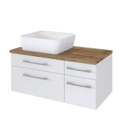 Wohnen 90cm Unterbecken Schrank mit Aufsatzbecken - Enwicos