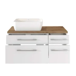 Wohnen 90cm Unterbecken Schrank mit Aufsatzbecken - Enwicos