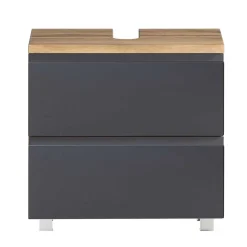 60cm Unterbeckenschrank in Grau & Wildeiche - Jambi^Wohnen Discount