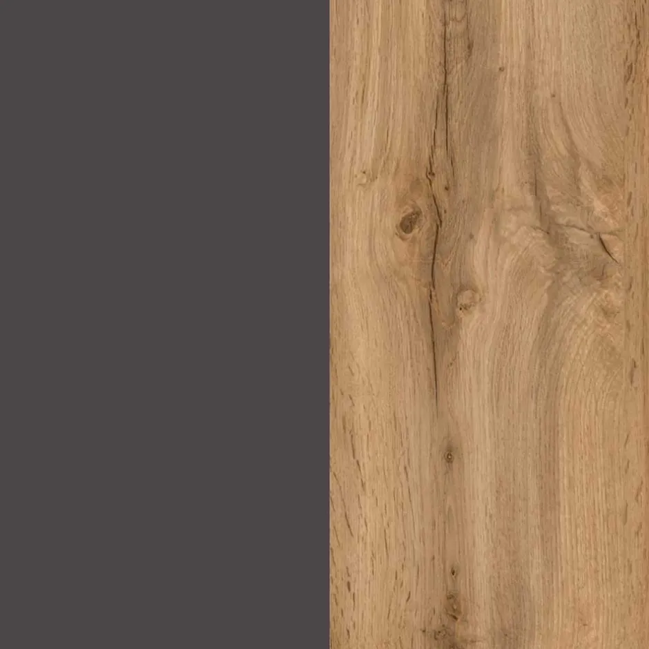 60cm Unterbeckenschrank in Grau & Wildeiche - Jambi^Wohnen Discount