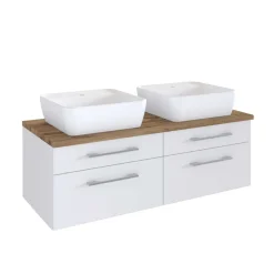 120cm Waschtisch für 2 Personen in Weiß - Enwicos^Wohnen Sale