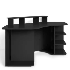 Computertisch in Schwarz mit Aufsatz - Iscian^Wohnen Hot