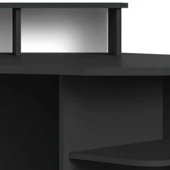 Computertisch in Schwarz mit Aufsatz - Iscian^Wohnen Hot