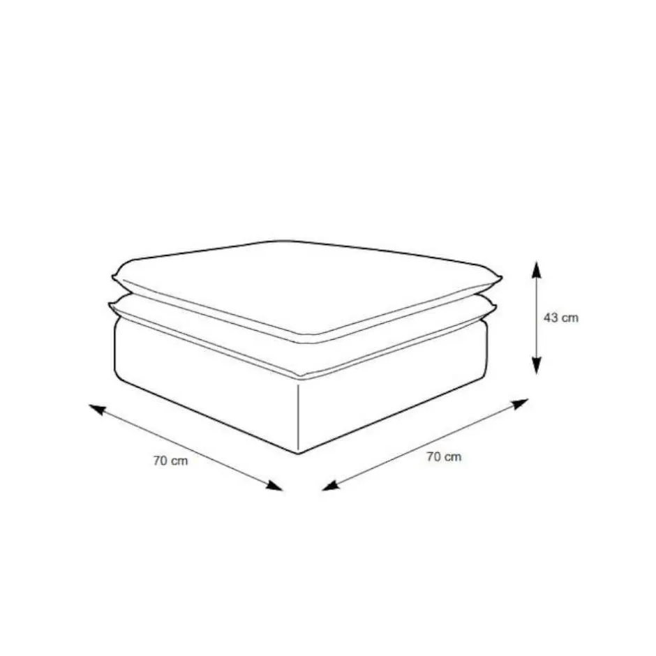 Wohnen Cord Polsterhocker in Hellgrau - Tessina