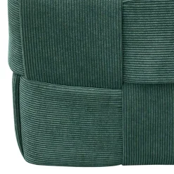 Wohnen Cord Pouf in Dunkelgrün - Glory
