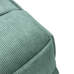 Wohnen Cord Pouf in Dunkelgrün - Glory