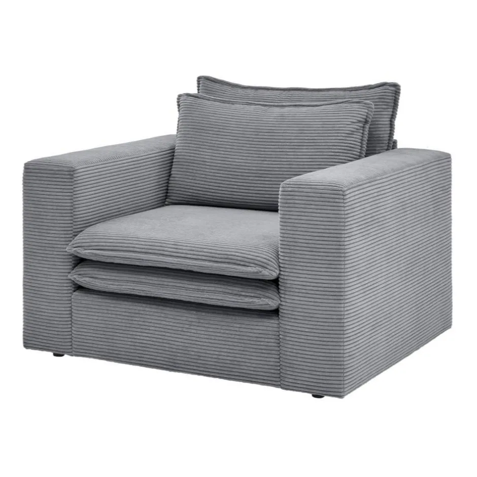 Cord Sessel in Anthrazit - Ruffos^Wohnen Clearance