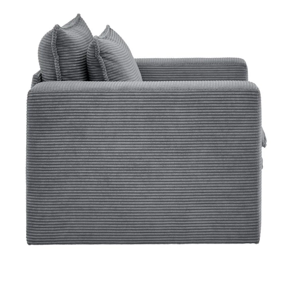 Cord Sessel in Anthrazit - Ruffos^Wohnen Clearance