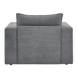 Cord Sessel in Anthrazit - Ruffos^Wohnen Clearance