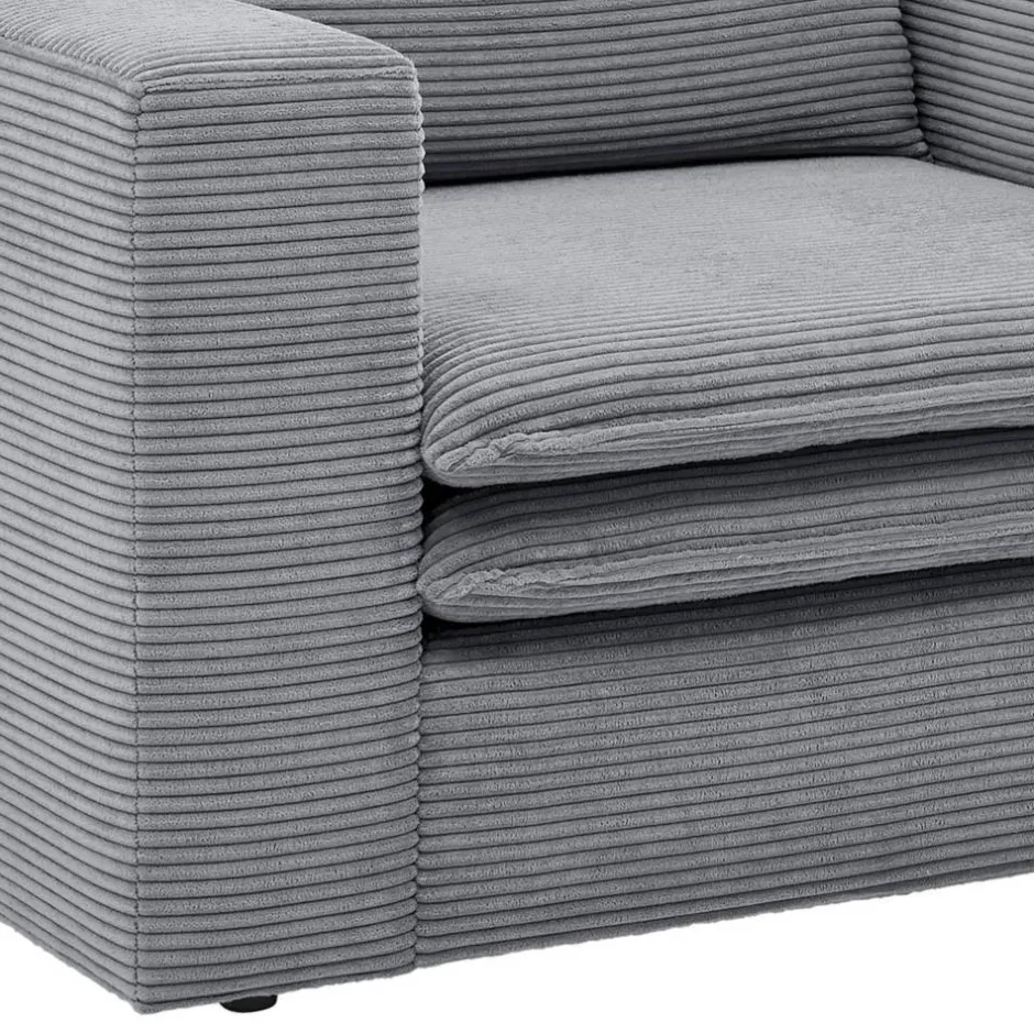 Cord Sessel in Anthrazit - Ruffos^Wohnen Clearance