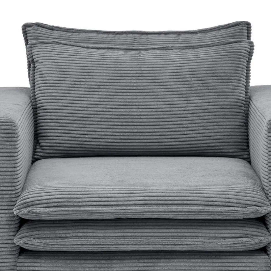 Cord Sessel in Anthrazit - Ruffos^Wohnen Clearance