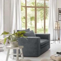 Cord Sessel in Anthrazit - Ruffos^Wohnen Clearance