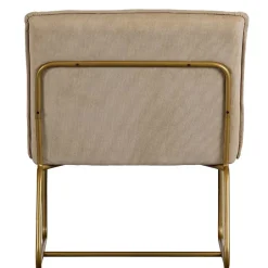 Wohnen Cord Wohnzimmerstuhl in Beige - Velsamos