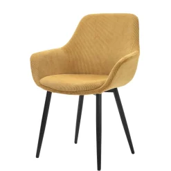 Wohnen Cordstühle in Gold Gelb - Xaidon (2er Set)