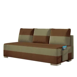 Couchbett mit Federkern in Rostbraun und Beige - Jemayno^Wohnen Clearance